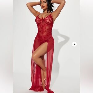 NWT! Sold Out! Fashion Nova Best You’ve Ever Had Sleep Gown - Red
